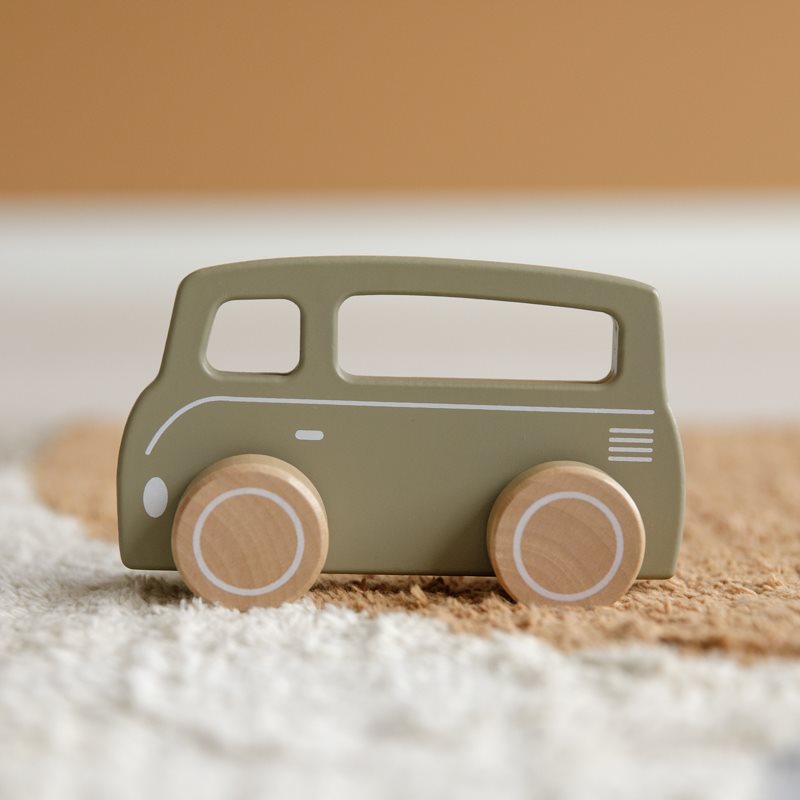 || Little Dutch || Houten bus - olijf