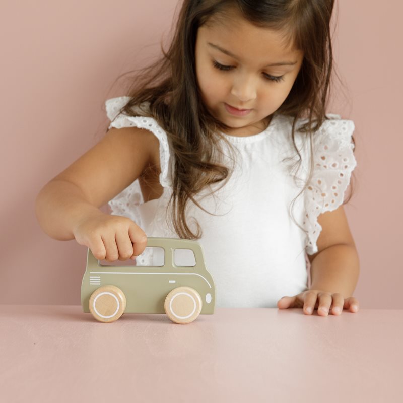 || Little Dutch || Houten bus - olijf
