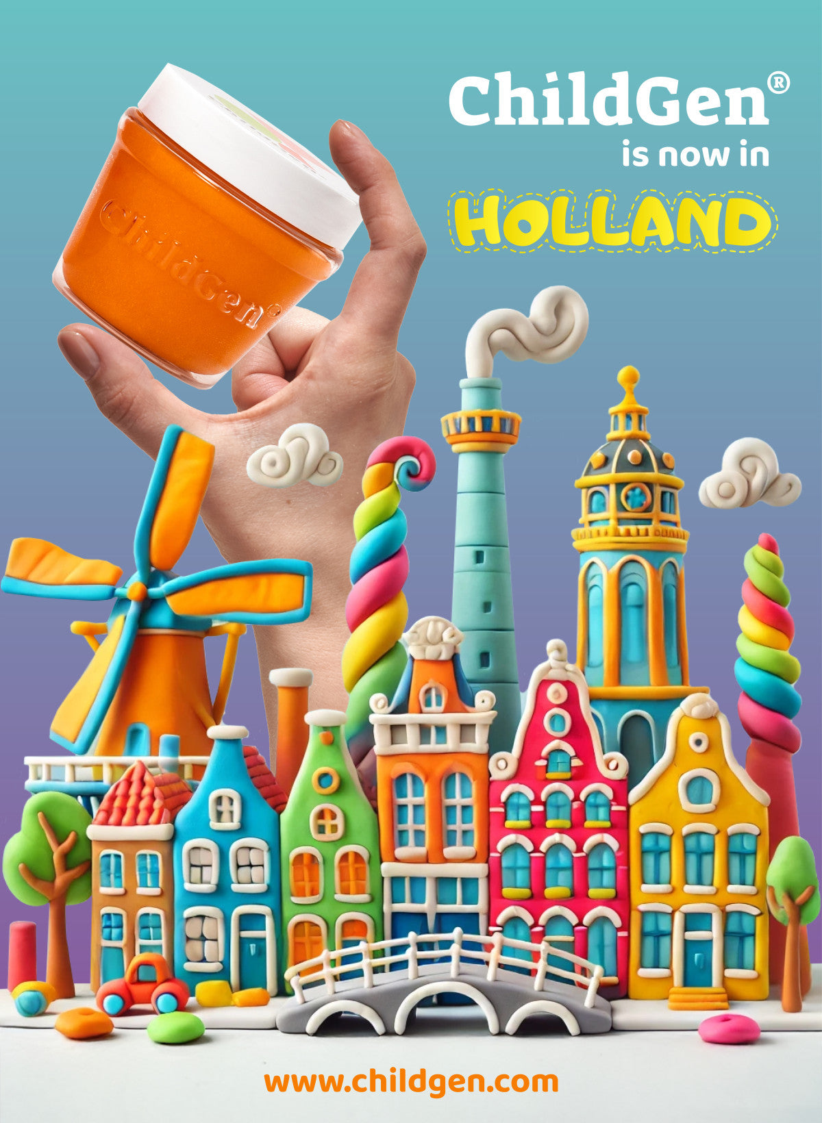 || ChildGen || 4 stuks klei eco-cup - Unicorn