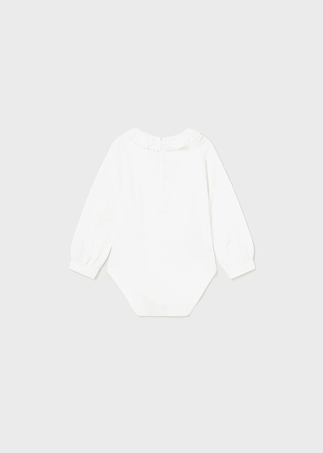 || Mayoral || Basis romper wit met kraag - Baby