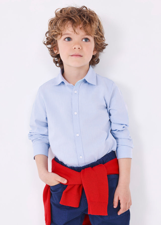 || Mayoral || Basis overhemd met twill blauw - Mini