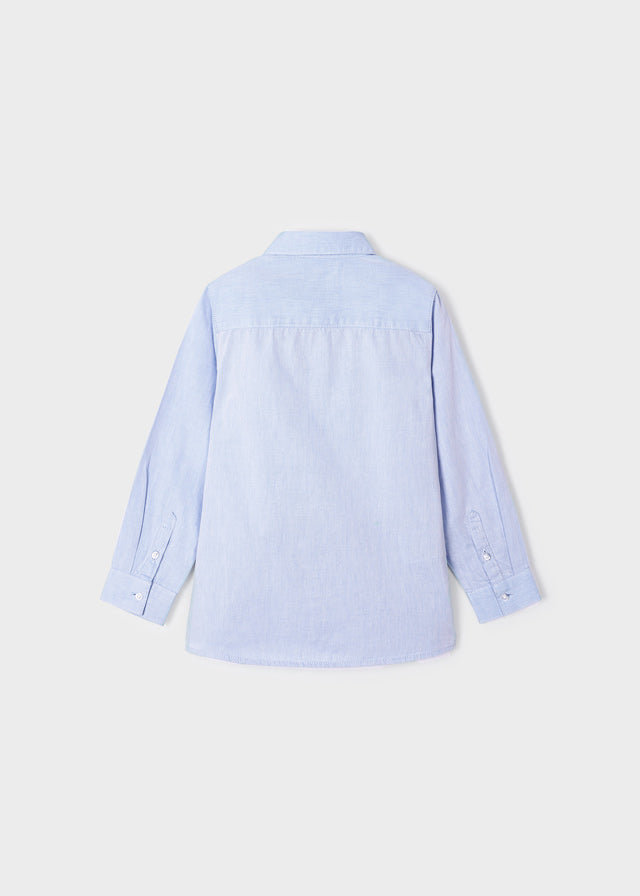 || Mayoral || Basis overhemd met twill blauw - Mini
