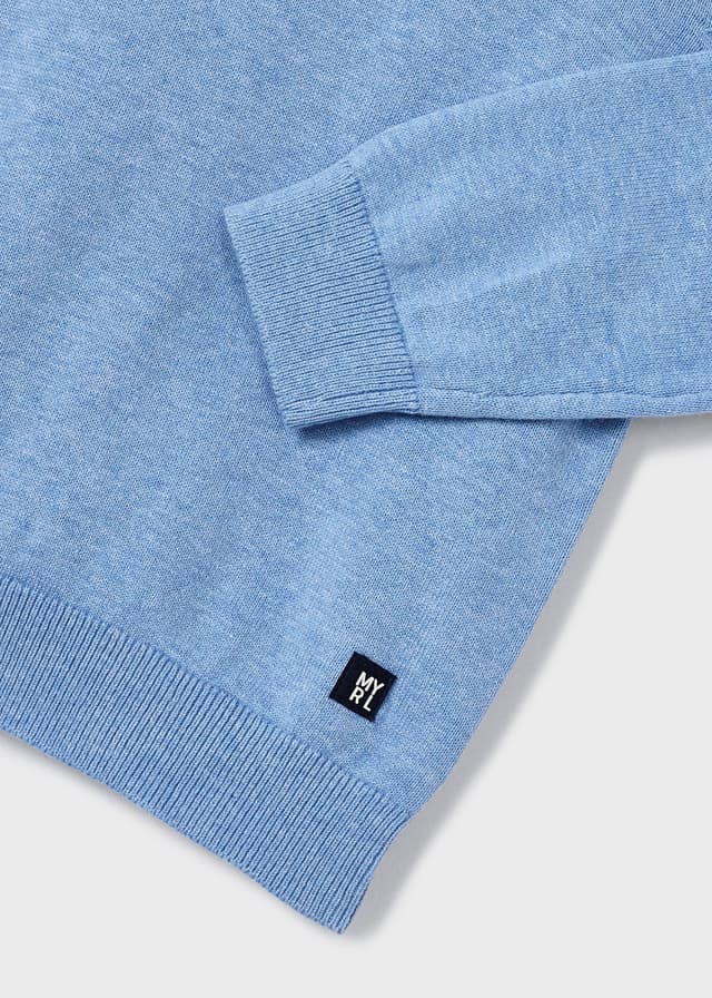 || Mayoral || Basis katoenen blauw mêlee trui - Mini