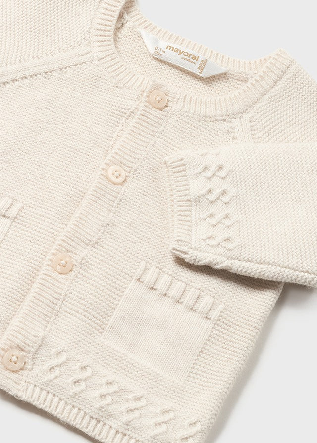 || Mayoral || Gebreid vest crème - Newborn
