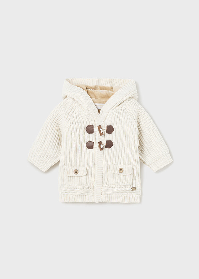 || Mayoral || Gevoerd houtje touwtje vest crème - Newborn
