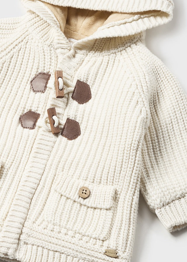 || Mayoral || Gevoerd houtje touwtje vest crème - Newborn