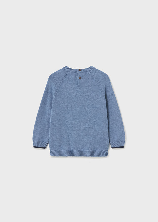 || Mayoral || Gebreide trui met auto blauw - Baby