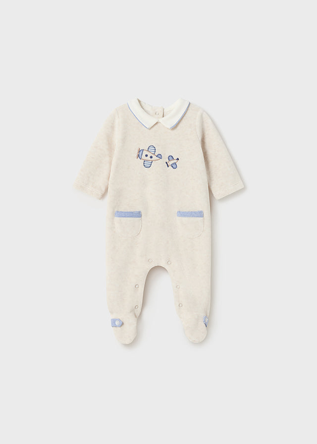 || Mayoral || Velours boxpak vliegtuig - Newborn