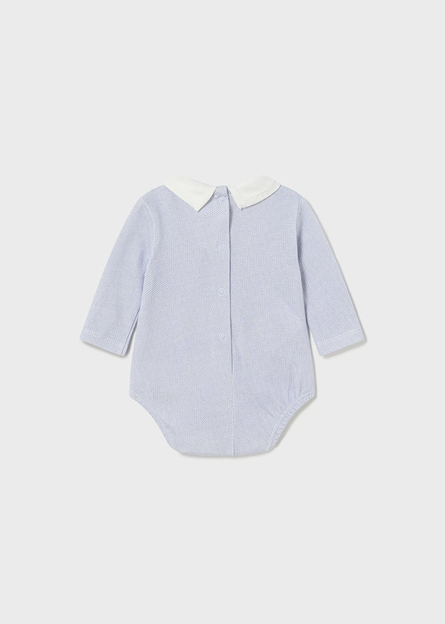 || Mayoral || Romper shirt met kraagje - blauw - Newborn