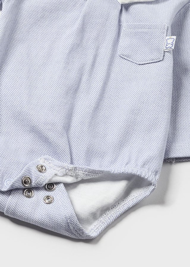 || Mayoral || Romper shirt met kraagje - blauw - Newborn