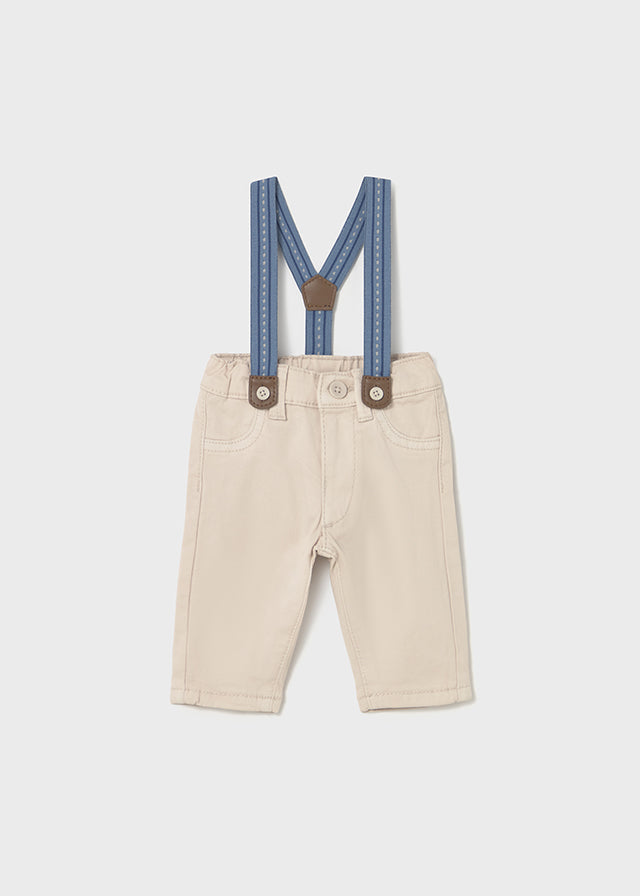 || Mayoral || Katoenen gevoerde broek met bretels