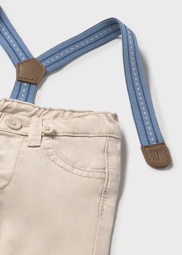 || Mayoral || Katoenen gevoerde broek met bretels