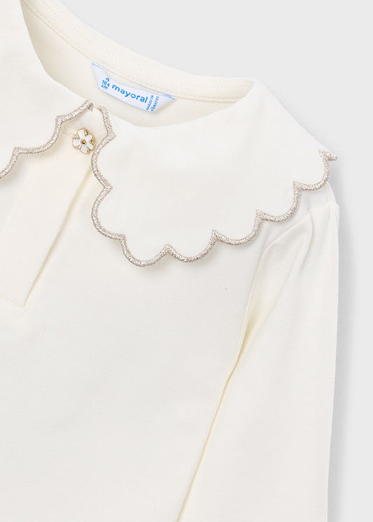 || Mayoral || Basis t-shirt met kraag - Natural 39