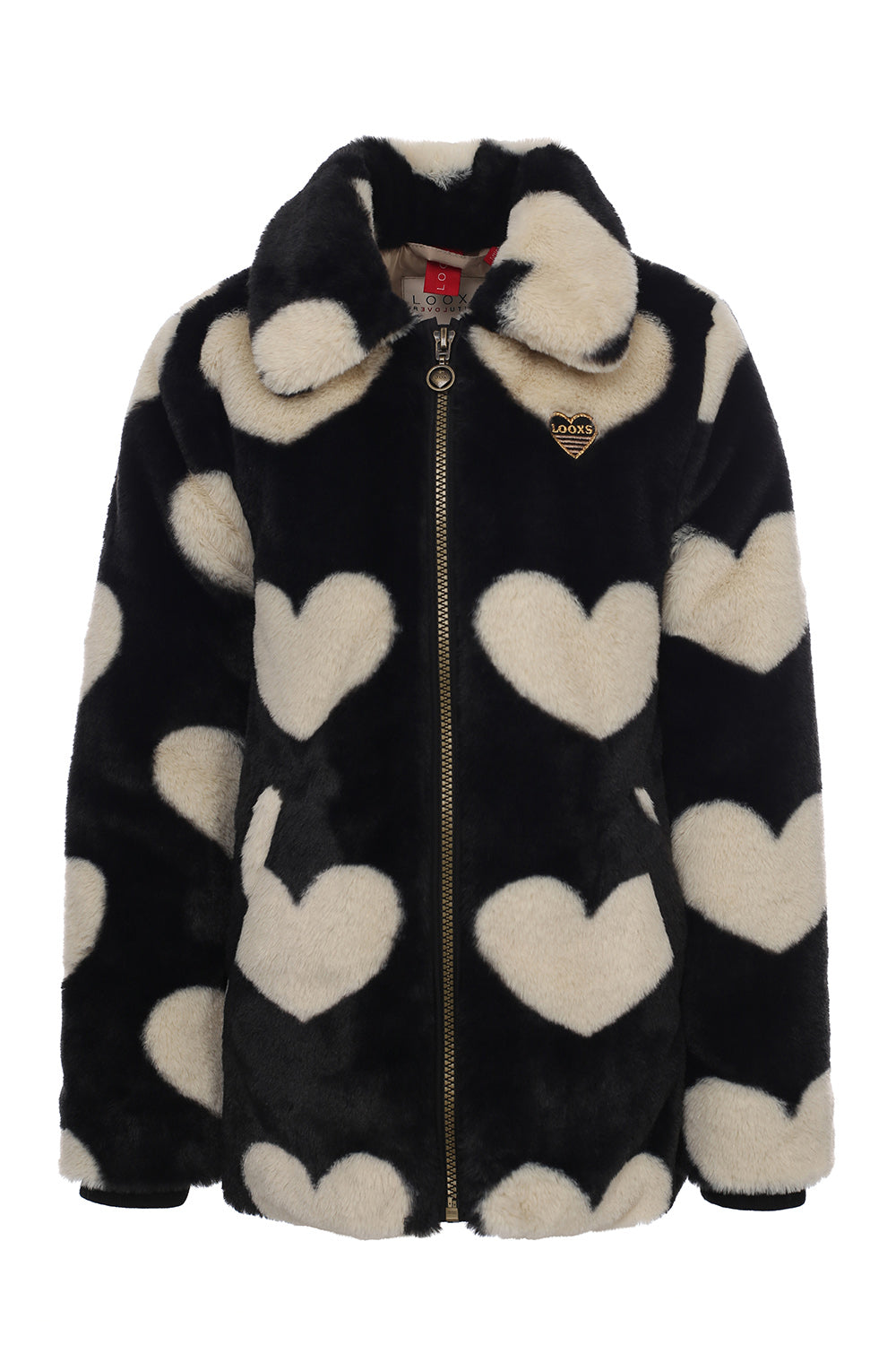 || LOOXS || Fake fur teddy jas - harten
