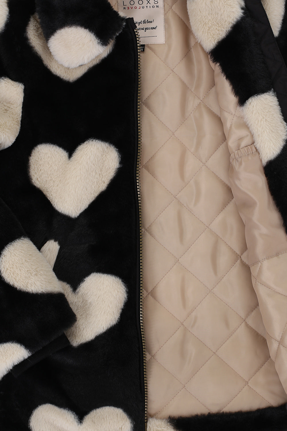 || LOOXS || Fake fur teddy jas - harten