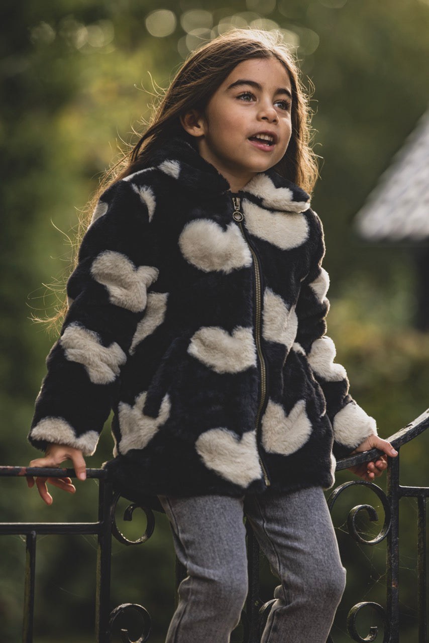 || LOOXS || Fake fur teddy jas - harten