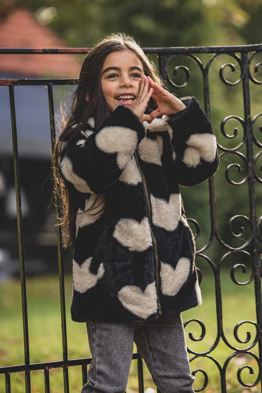 || LOOXS || Fake fur teddy jas - harten