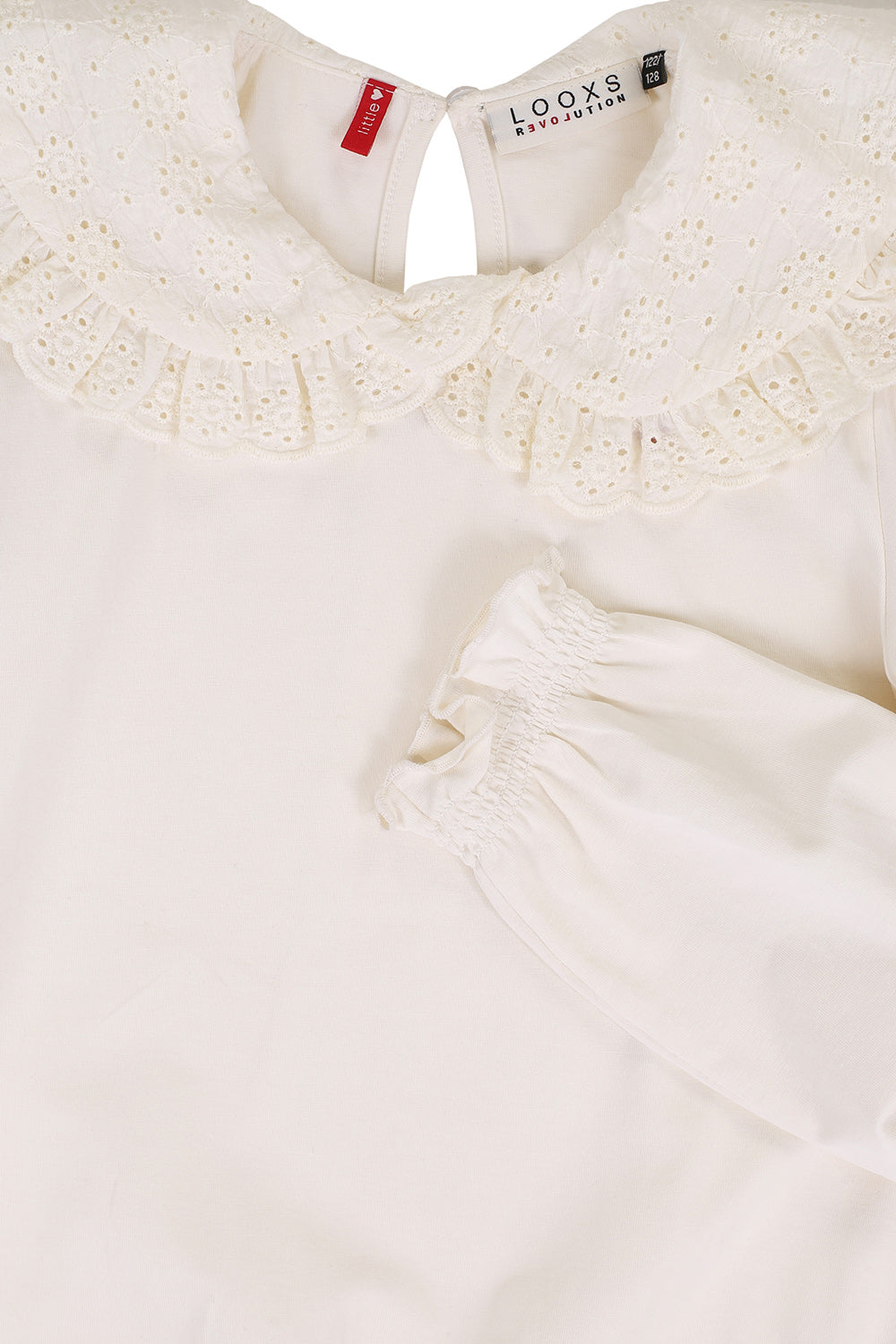 || LOOXS || Jersey top met broderie kraag