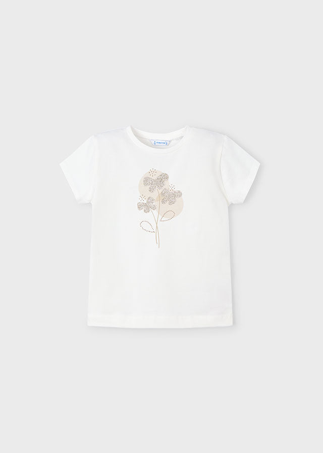 || Mayoral || Basis t-shirt met glinster print