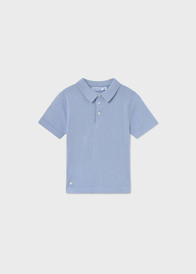 || Mayoral || Gebreide polo korte mouw - light blue 73