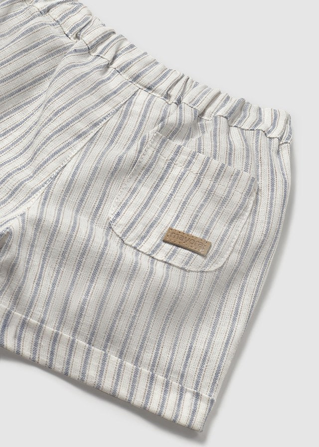 || Mayoral || Gestreepte linnen shorts