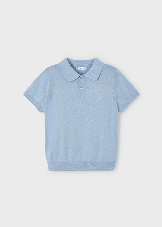 || Mayoral || Gebreide polo met korte mouw - Licht Blauw