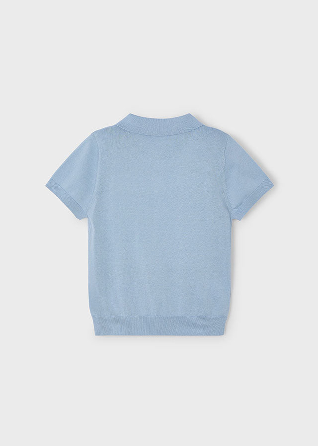 || Mayoral || Gebreide polo met korte mouw - Licht Blauw