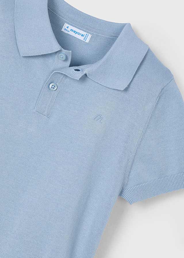 || Mayoral || Gebreide polo met korte mouw - Licht Blauw