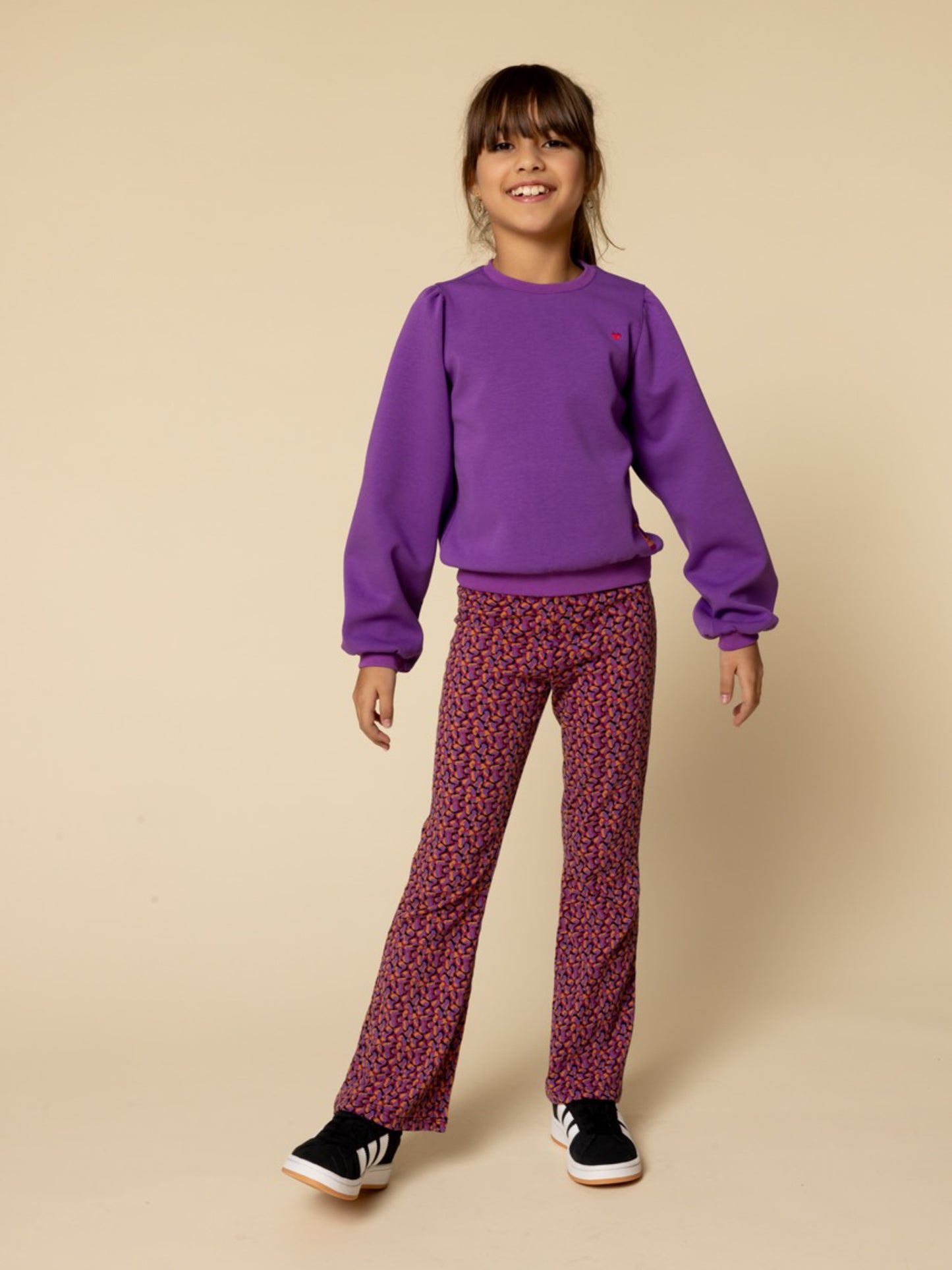 || LOOXS || Flare crinckled broek met print