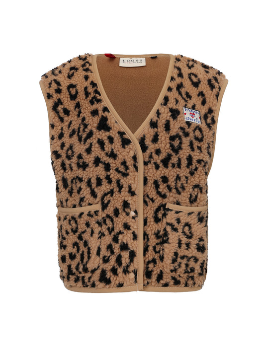 || LOOXS || Teddy gilet panter ‘Love Club’
