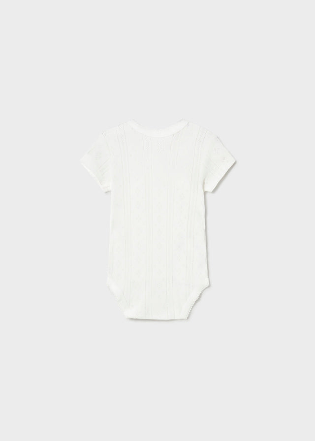 || Mayoral || Romper met korte mouwen en pointelle - Naturel