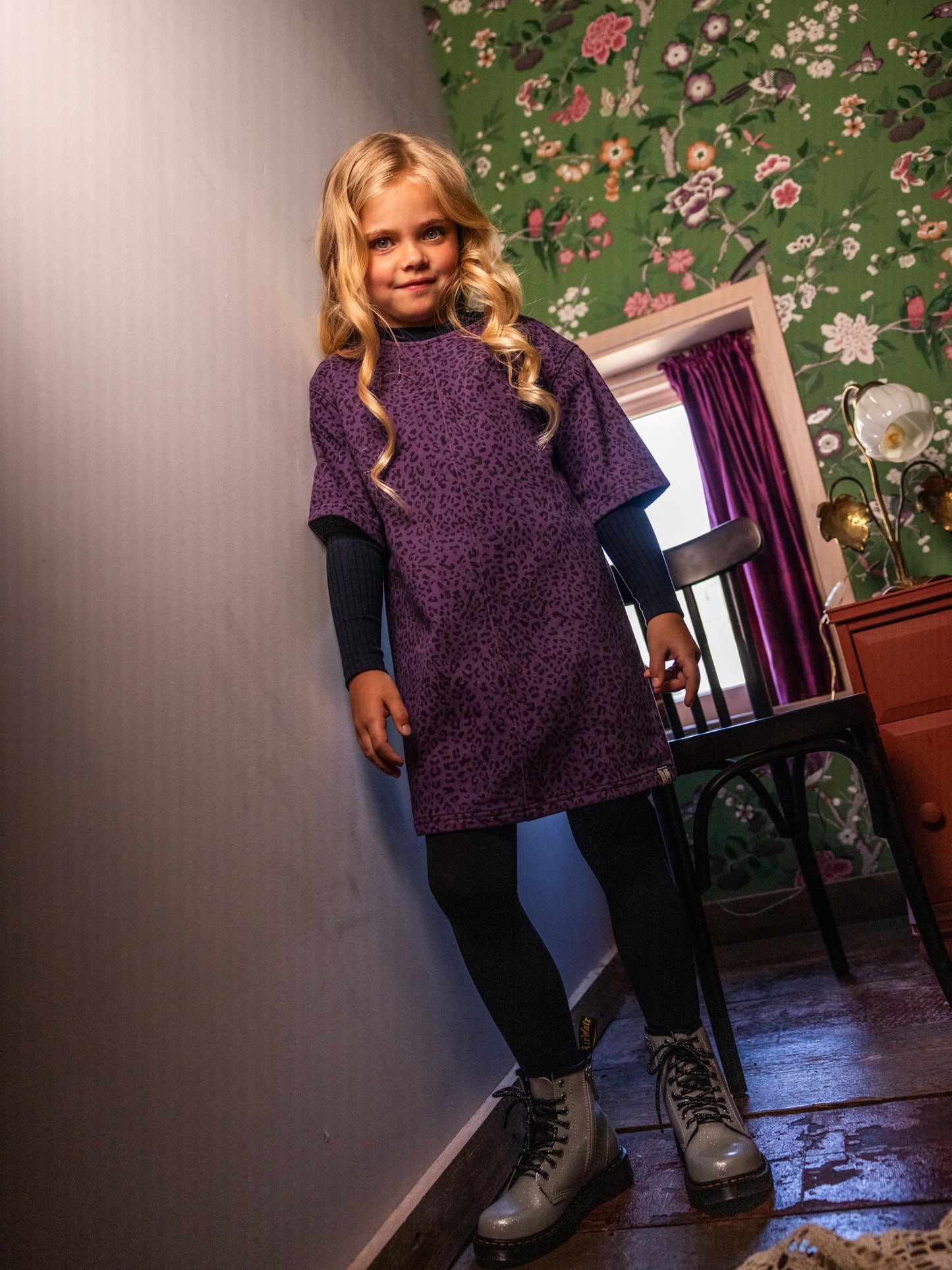 || LOOXS || Jeans jurk met panter print