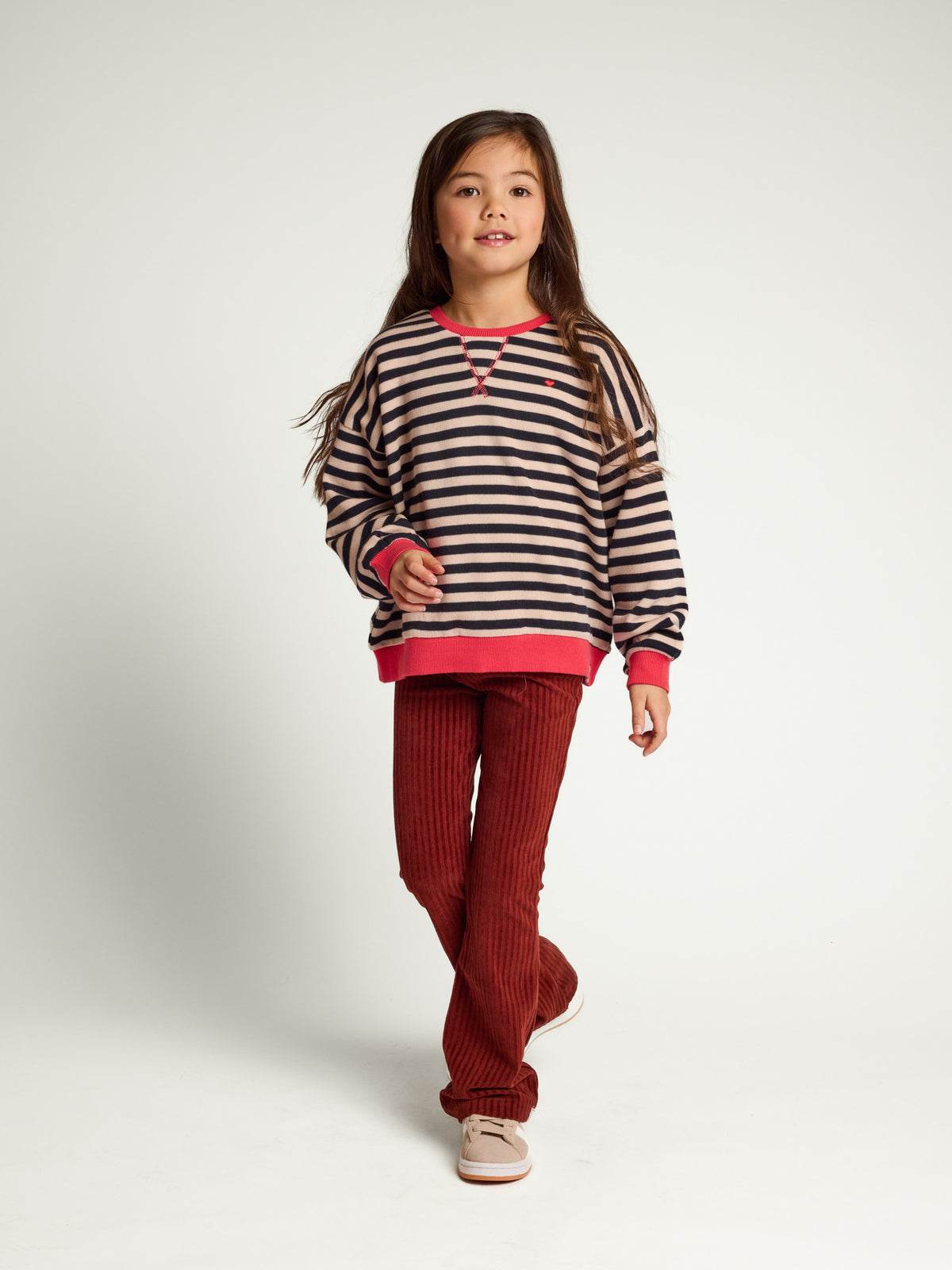 || LOOXS || Gestreepte trui met backprint