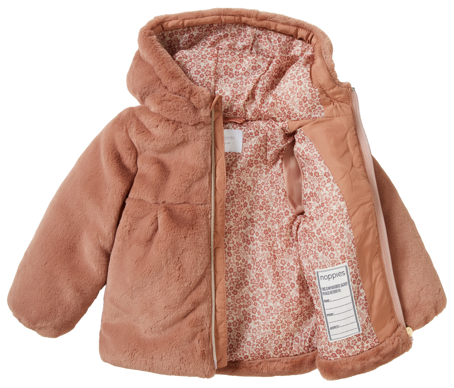 || Noppies || Soft fake fur winterjas - Oud roze