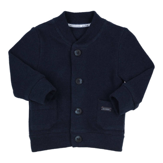 || Gymp || Gebreid bombervest met knopen blauw - Gillo (kopie)