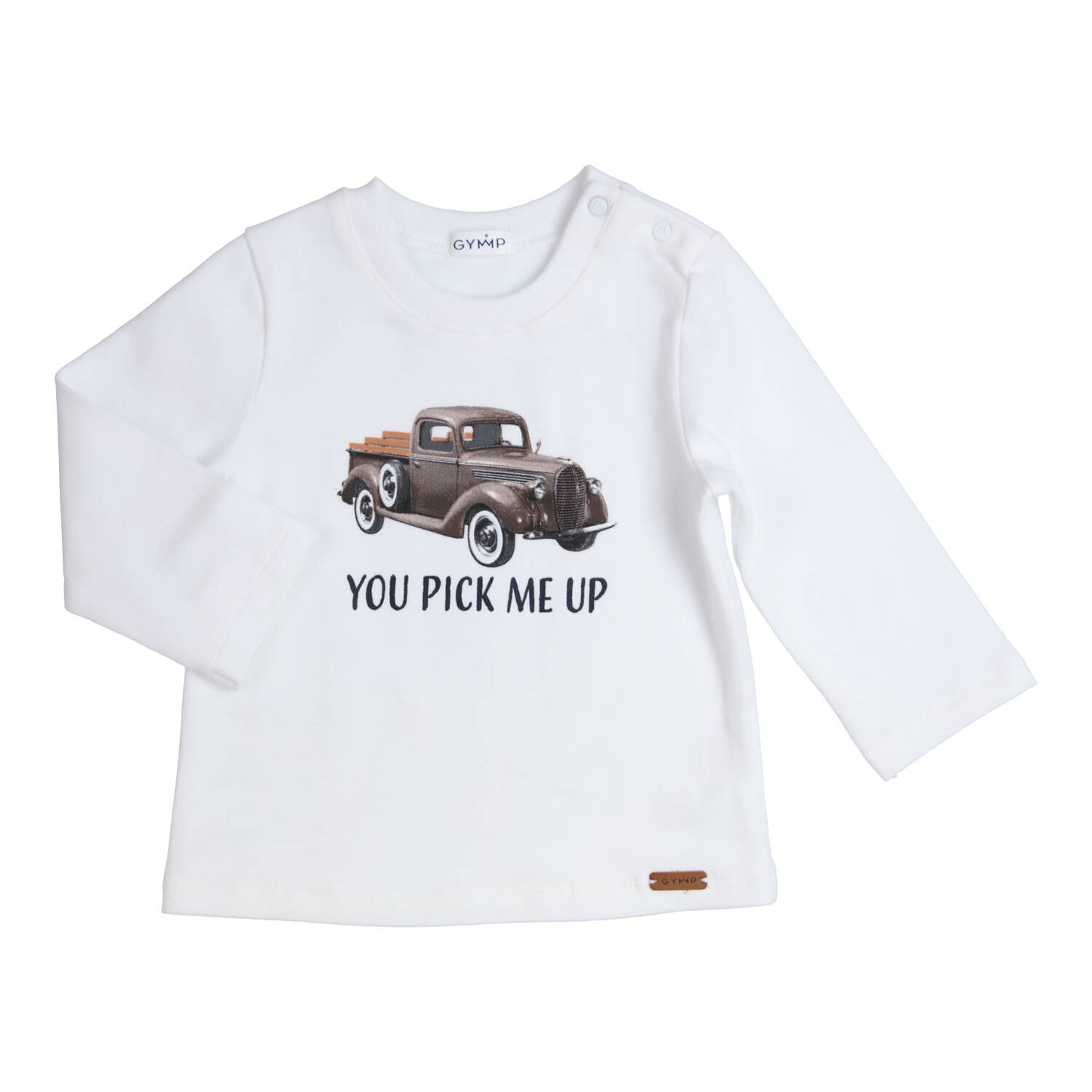 || Gymp || T-shirt met trucker print - Biologisch katoen
