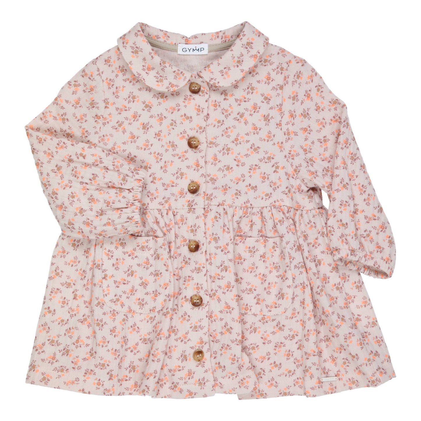 || Gymp || Mousseline jurk met bloemen print - Biologisch katoen