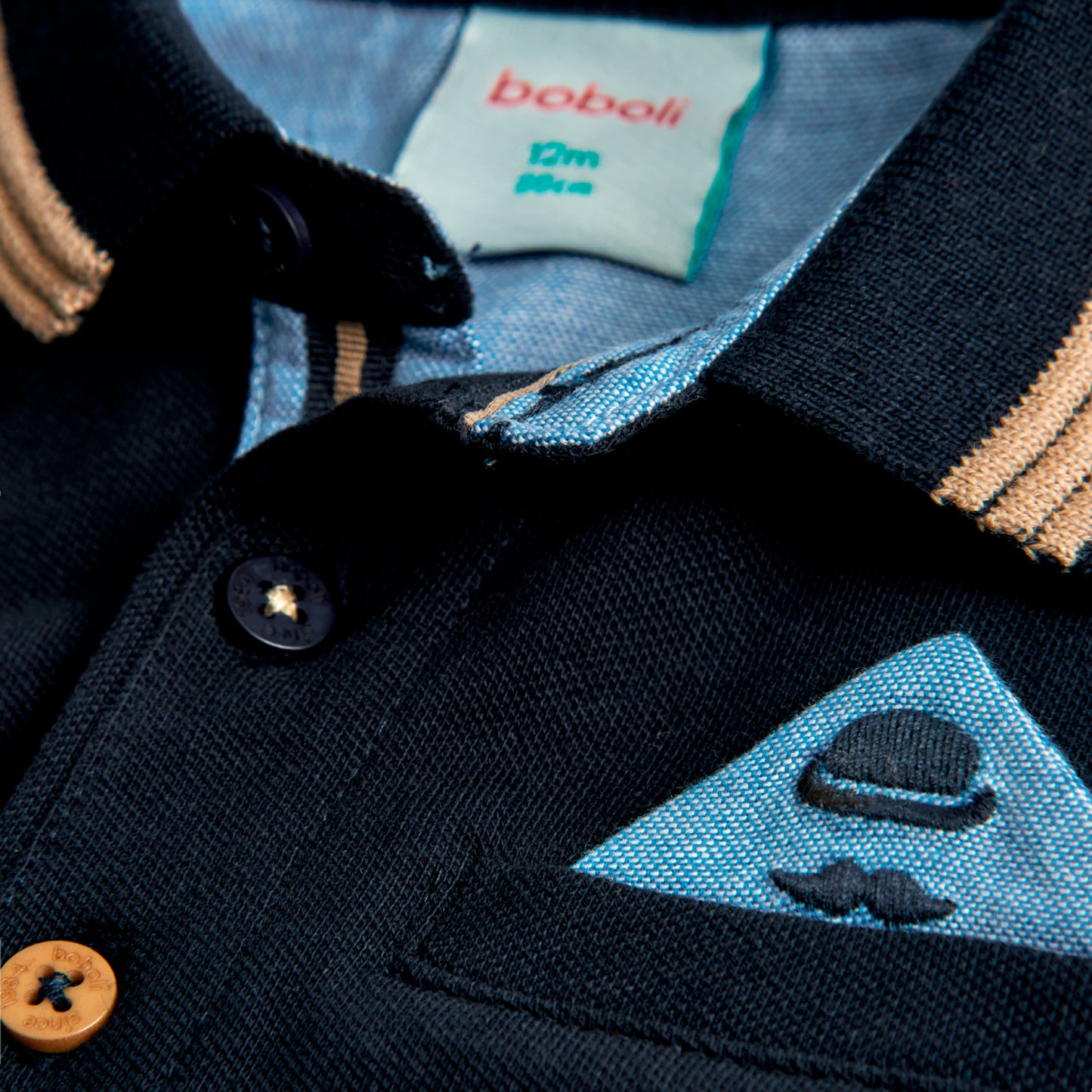 || Boboli || Polo piqué met lange mouwen