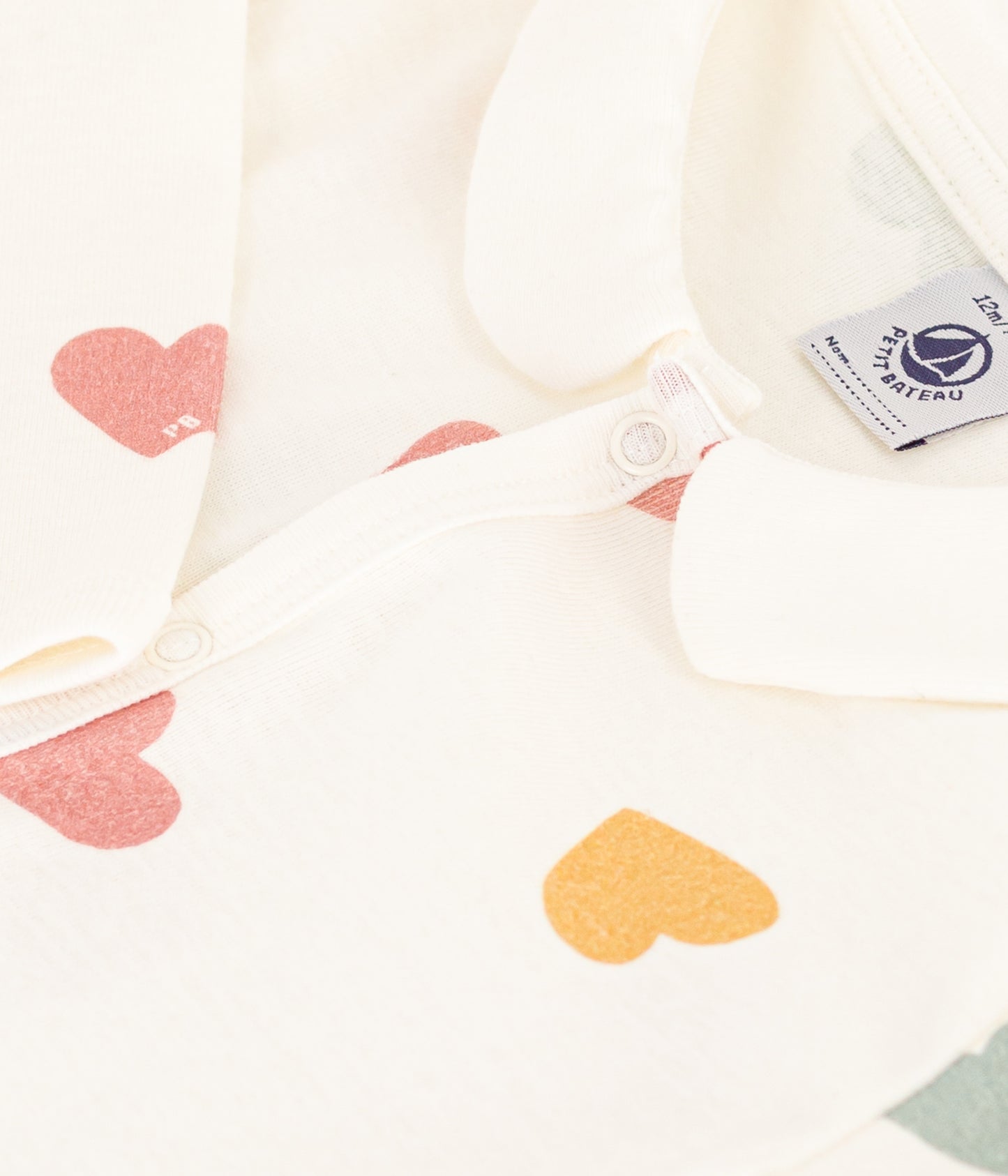 || Petit Bateau || Boxpak zonder voetjes - Gekleurde hartjes