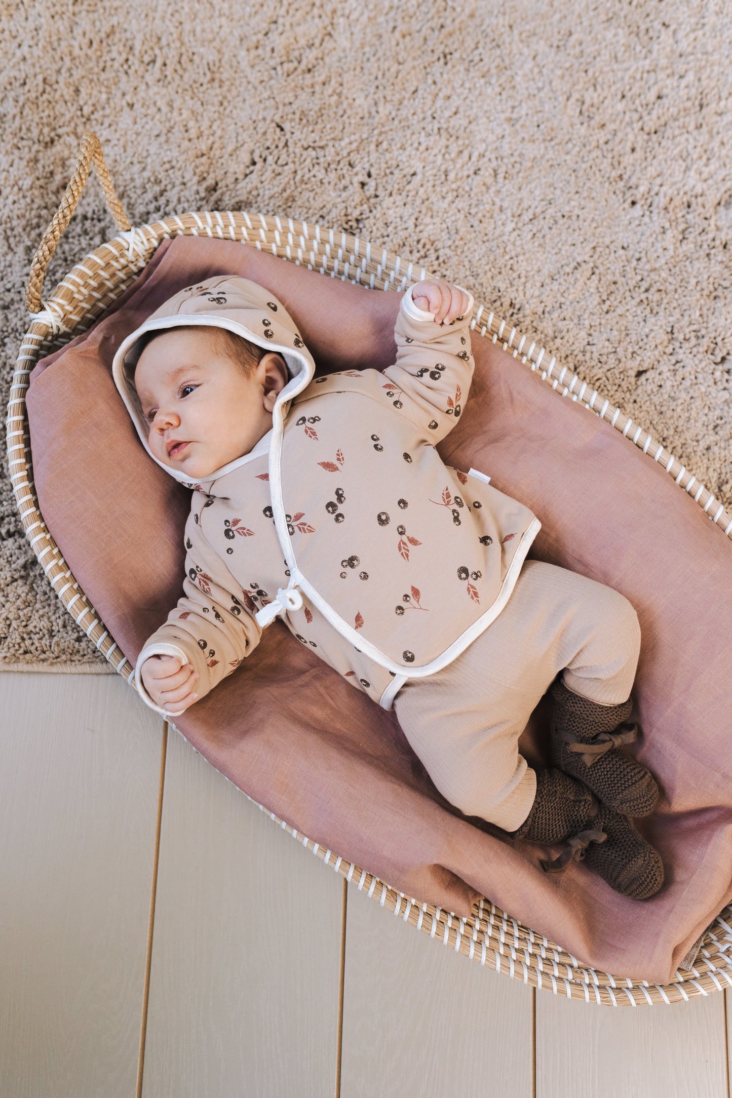 || Noppies || Unisex broek rib - Light Taupe