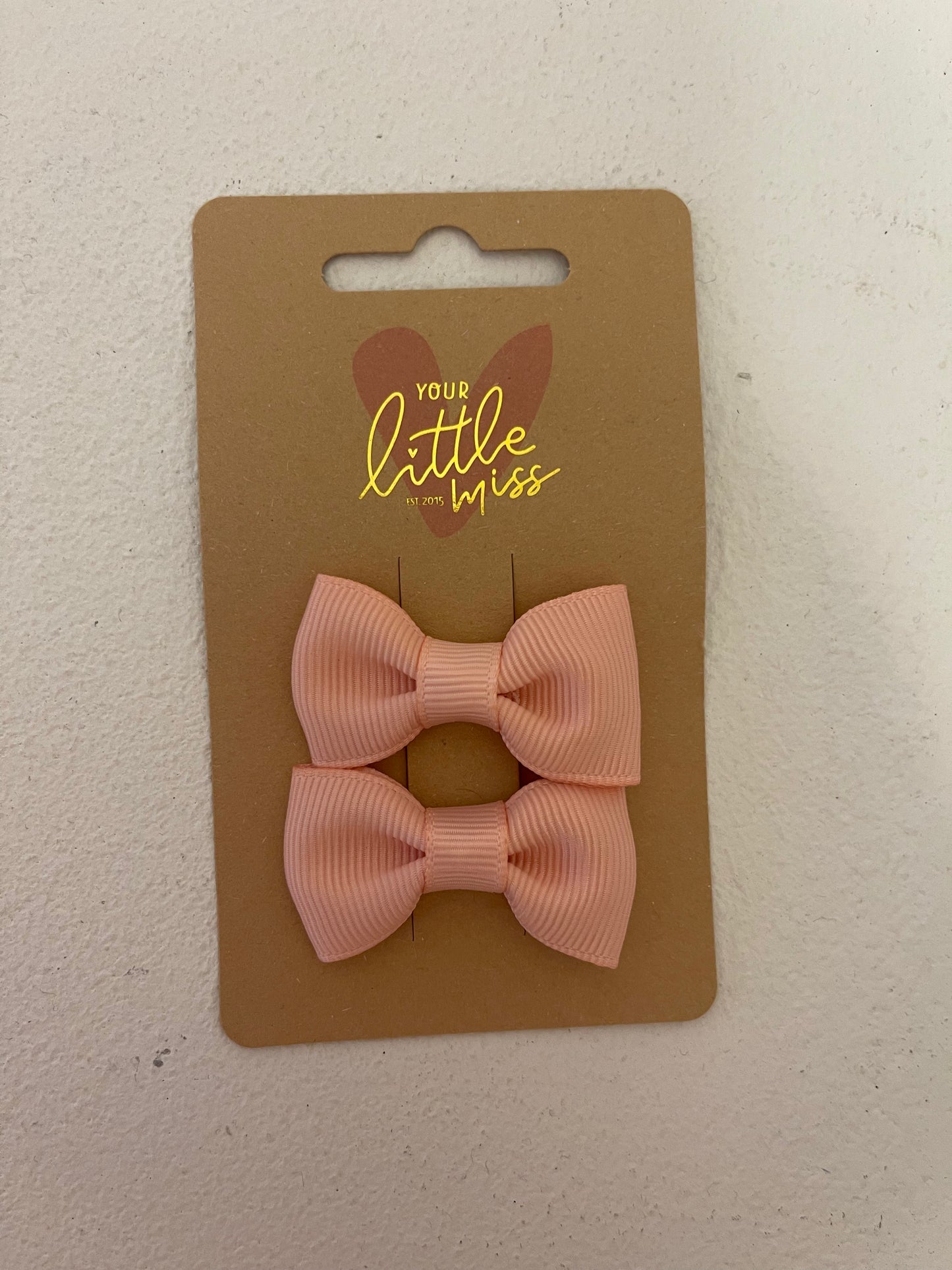 || Your Little Miss || Baby haarspeldjes met strik - Moonstone