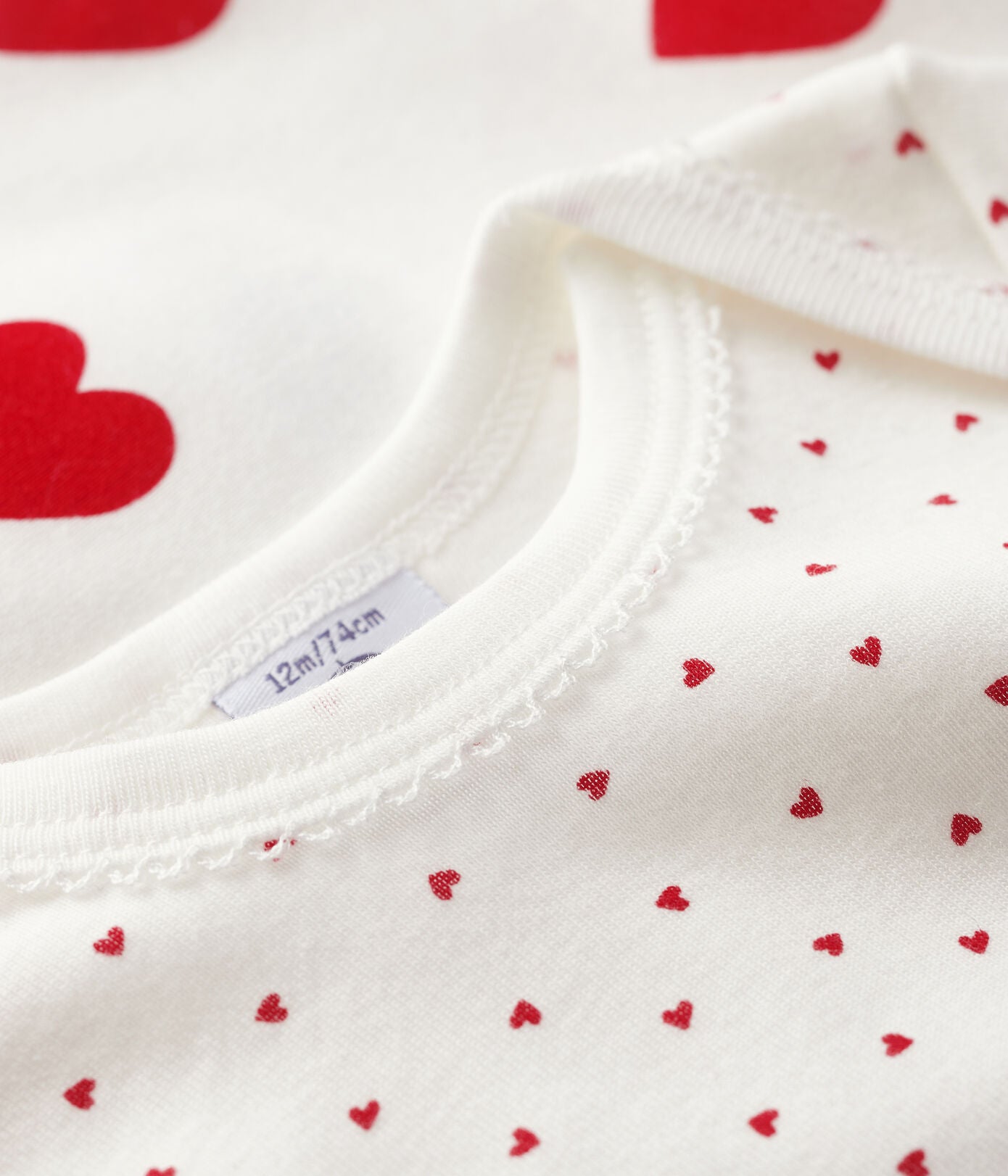 || Petit Bateau || Basis set romper korte mouwen - Hartjes