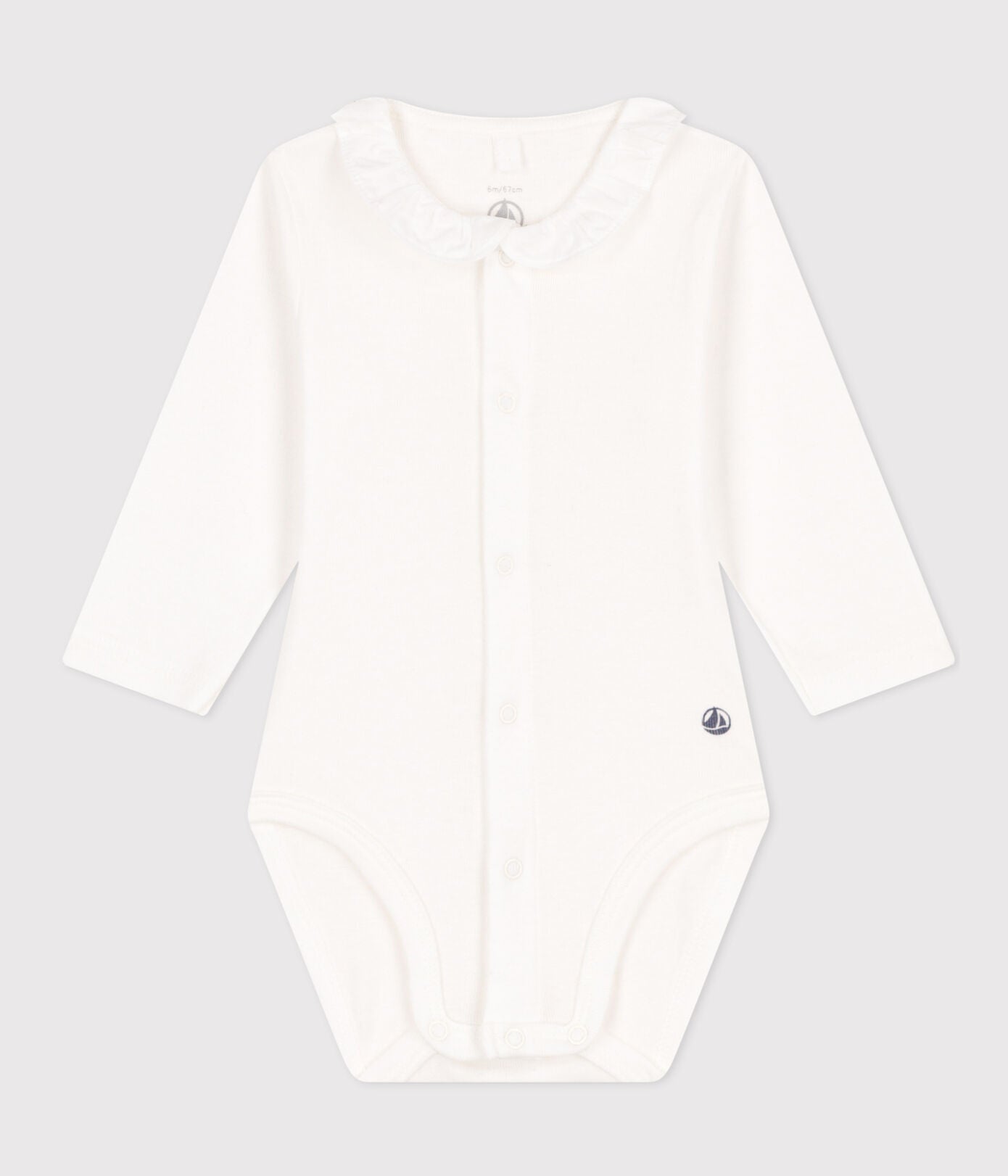 || Petit Bateau || Basis babyromper met kraagje