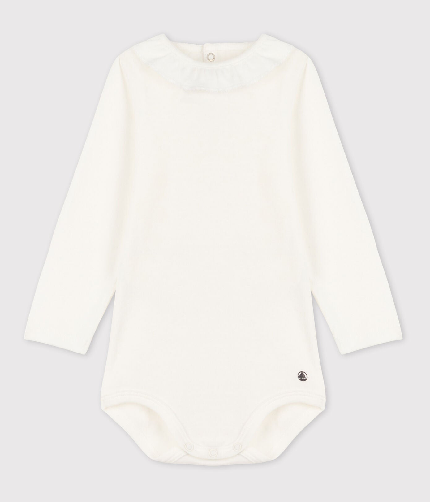 || Petit Bateau || Basis romper met kraagje - Wit