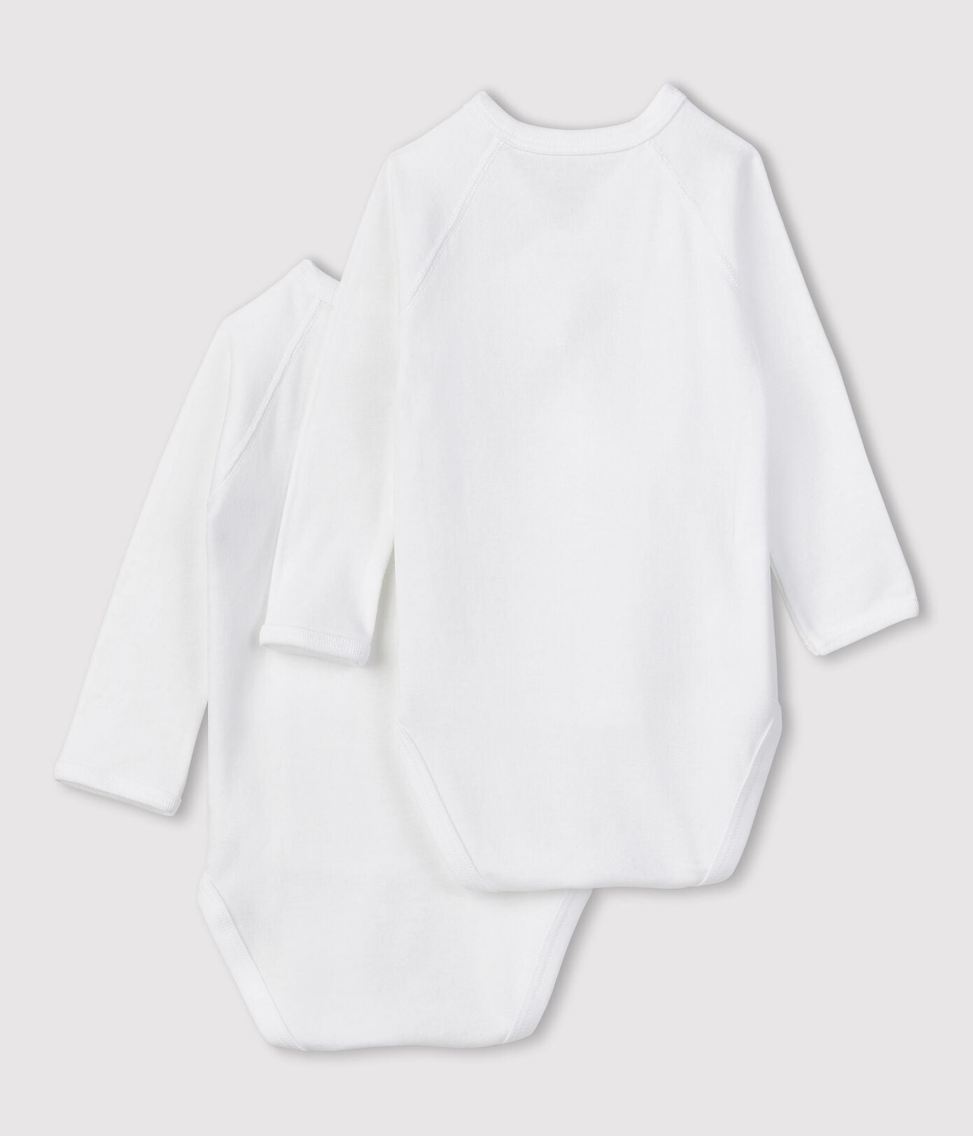 || Petit Bateau || Basis set overslagromper lange mouwen - Wit