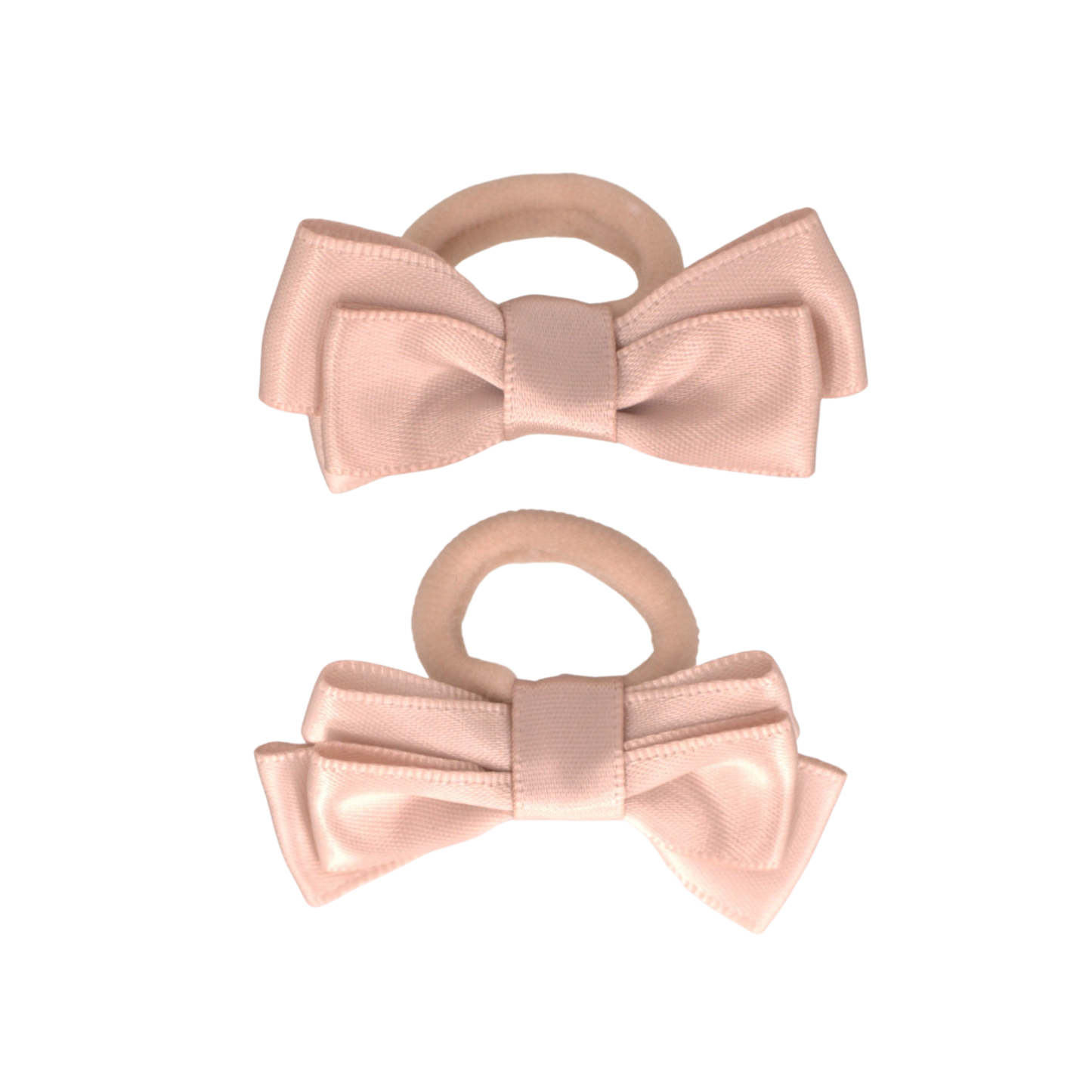|| Your Little Miss || Haarelastiek met dubbele strik - Vanilla Satin