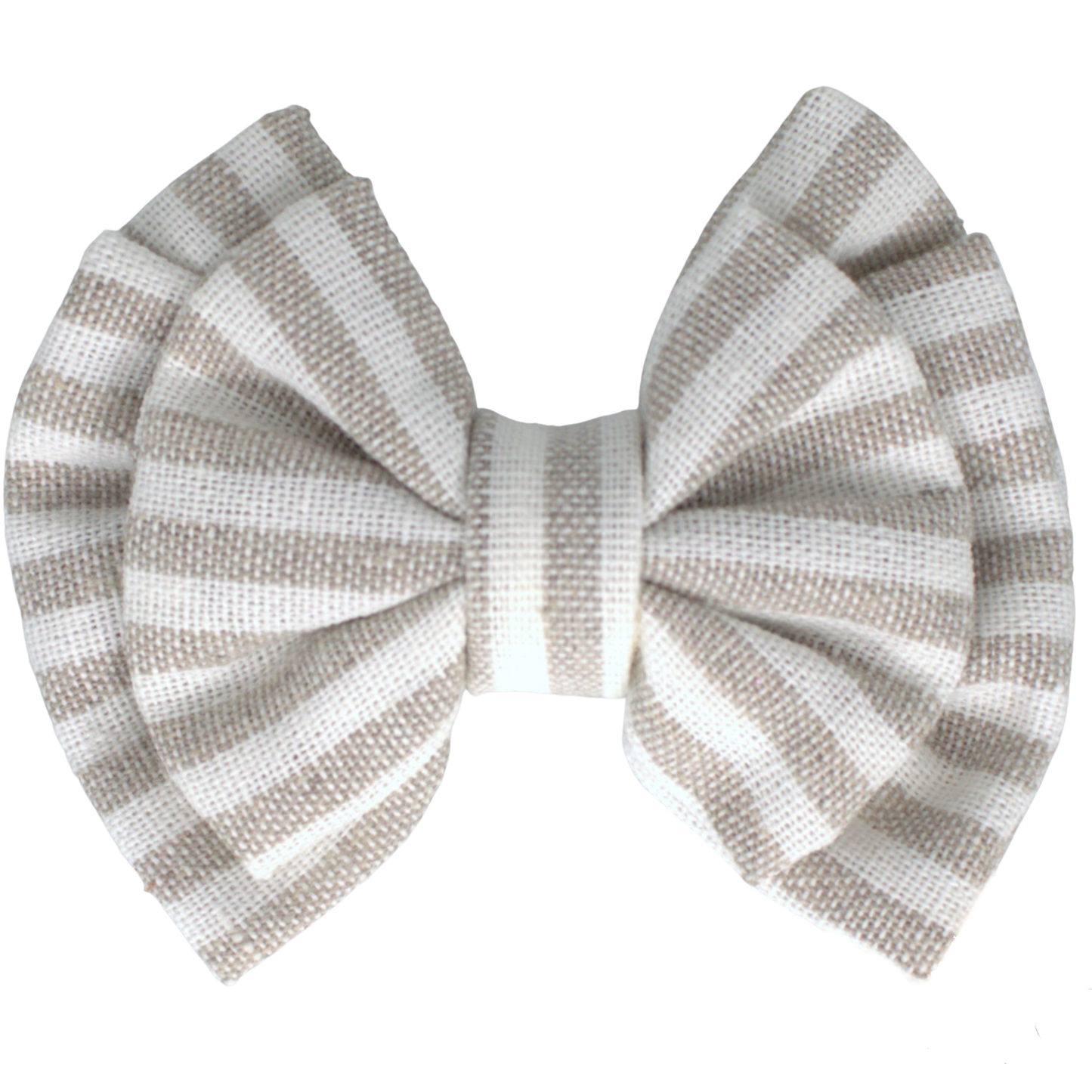 || Your Little Miss || Baby haarspeld met dubbele strik - Linen Stripe