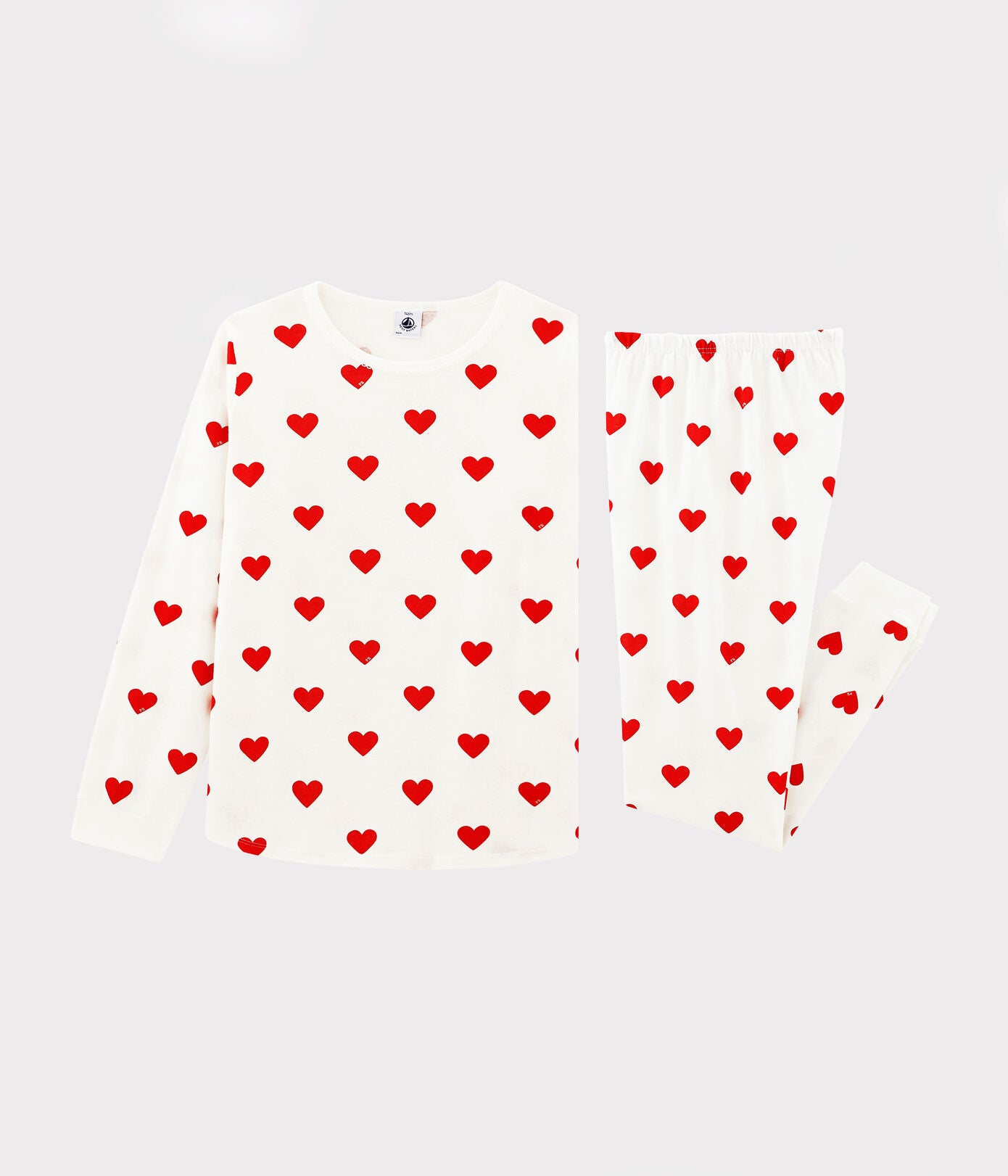 || Petit Bateau || Basis pyjama met hartjes print