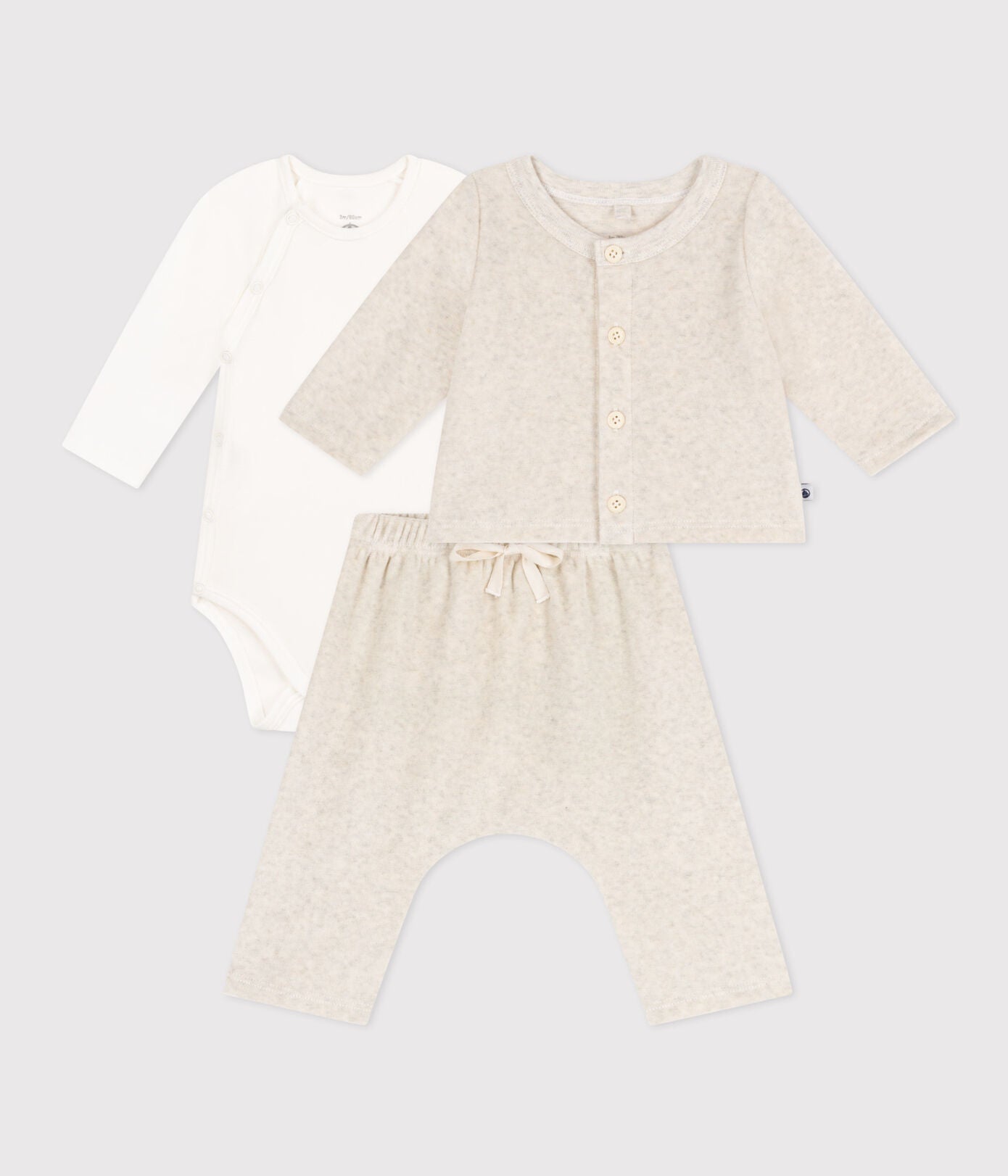 || Petit Bateau || Velours newborn set