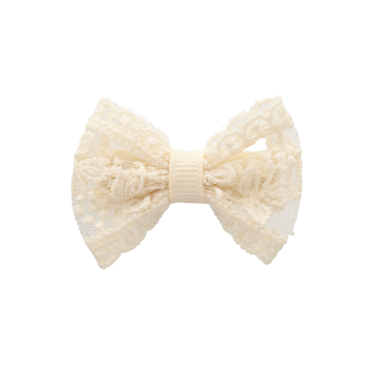 || Your Little Miss || Baby haarspeldje met strikje - Cream Lace